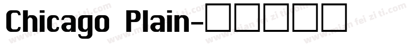 Chicago Plain字体转换